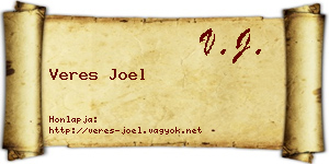 Veres Joel névjegykártya